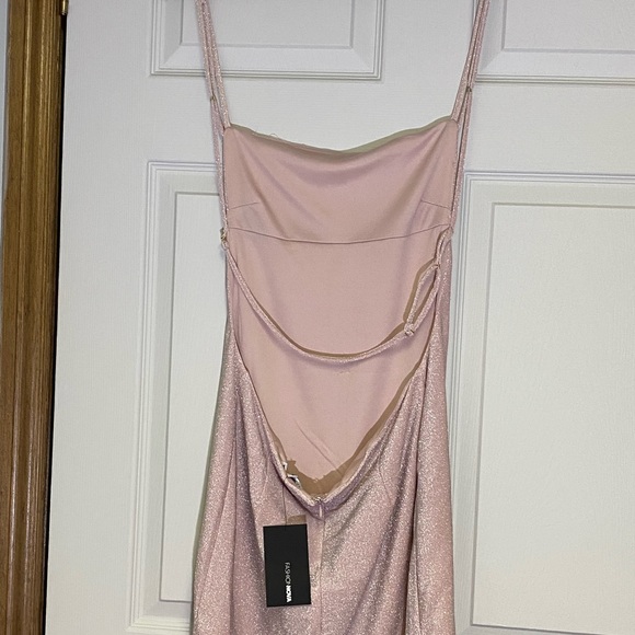 NEVER WORN. Pink sparkly backless mini dress - Picture 2 of 5
